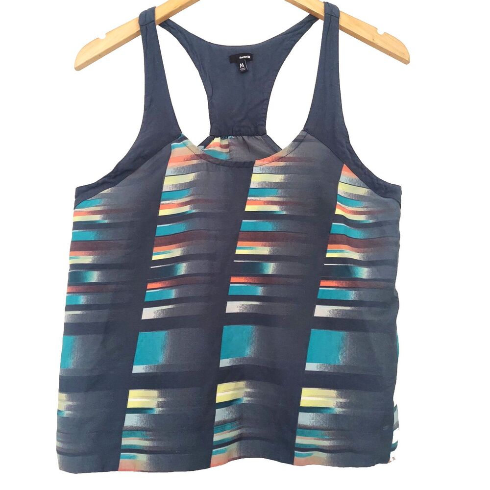 Hurley Racerback Tank Top Size Medium Gray Sleeveless